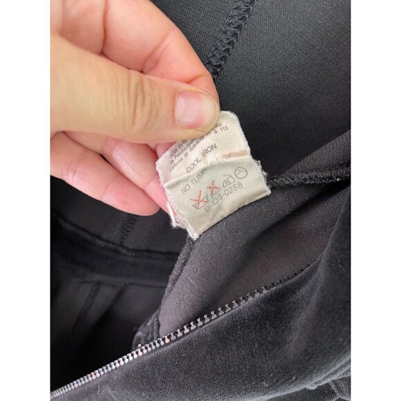 Jaeger Jumpsuit Small S Womens Velour Drawstring Side Pockets Long Sleeve Black - Picture 6 of 12